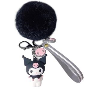 💚 Kuromi  Keychain/Bag Charm w/Wrist Strap • NIP